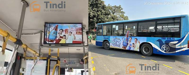 Quảng cáo màn hình LCD trong xe buýt – Giải pháp truyền thông hiện đại, chi phí tối ưu Quảng cáo LCD xe buýt