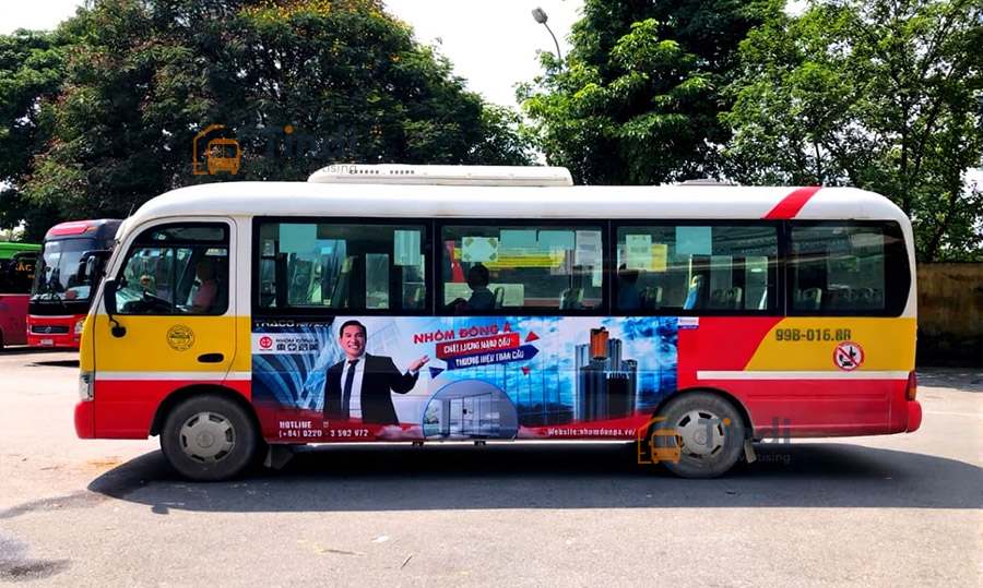 Hình ảnh quảng cáo xe bus Bắc Ninh nổi bật, chi phí thấp, dễ triển khai trên nhiều tuyến