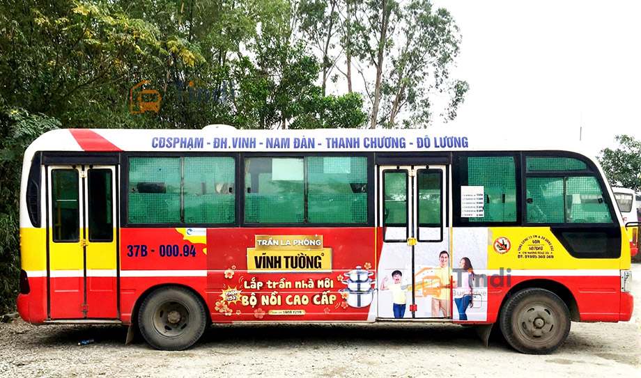 Tindi Bus Ads cung cấp dịch vụ quảng cáo trên xe buýt Vĩnh Phúc trọn gói, từ tư vấn chiến lược, thiết kế đến thi công và nghiệm thu