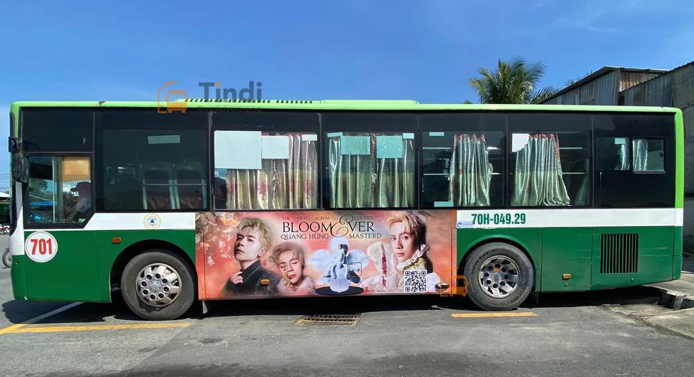Quảng cáo thân xe bus - Tindi Bus Ads